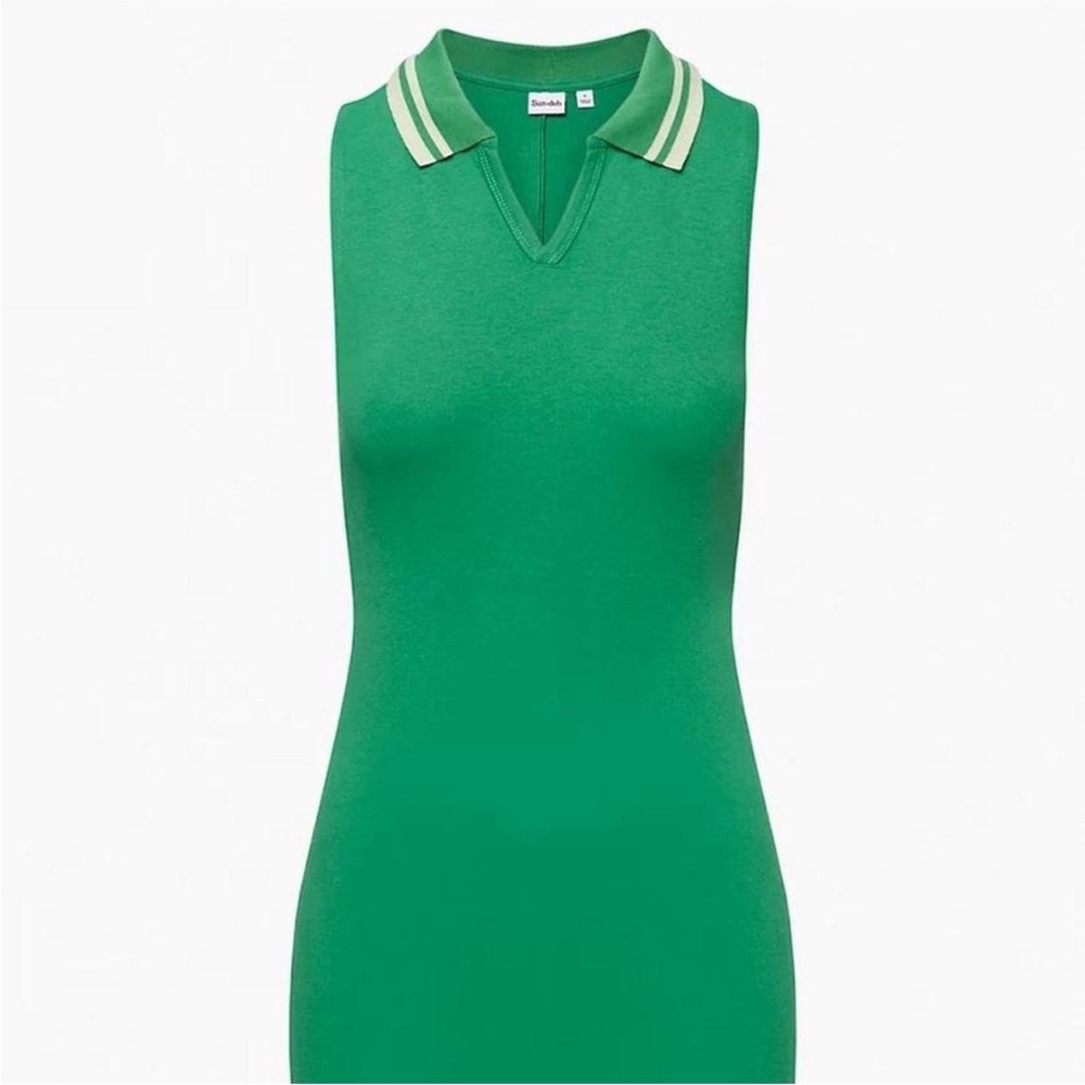 Aritzia Sunday Best Green Sleeveless Polo Dress